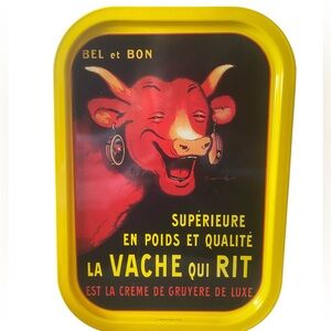 La Vache Qui Rit Vintage Metal Tray “The Laughing Cow”